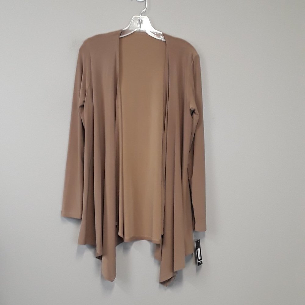 Nwt Sharon Max Tan Open Front Long Sleeve‎ Cardigan